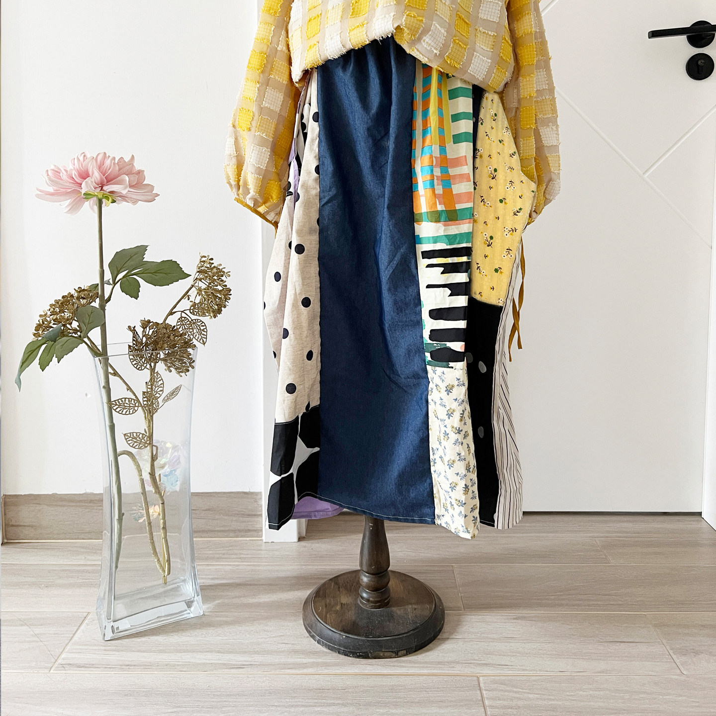 原创设计系带女孩长裙棉质面料手工拼接撞色洋气女童半身裙秋季新,童装/婴儿装/亲子装,半身裙,淘宝优惠券,粉丝福利购,淘宝优惠卷