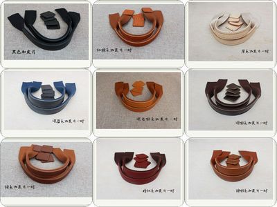 多色真皮厚提手提把配加片款包带