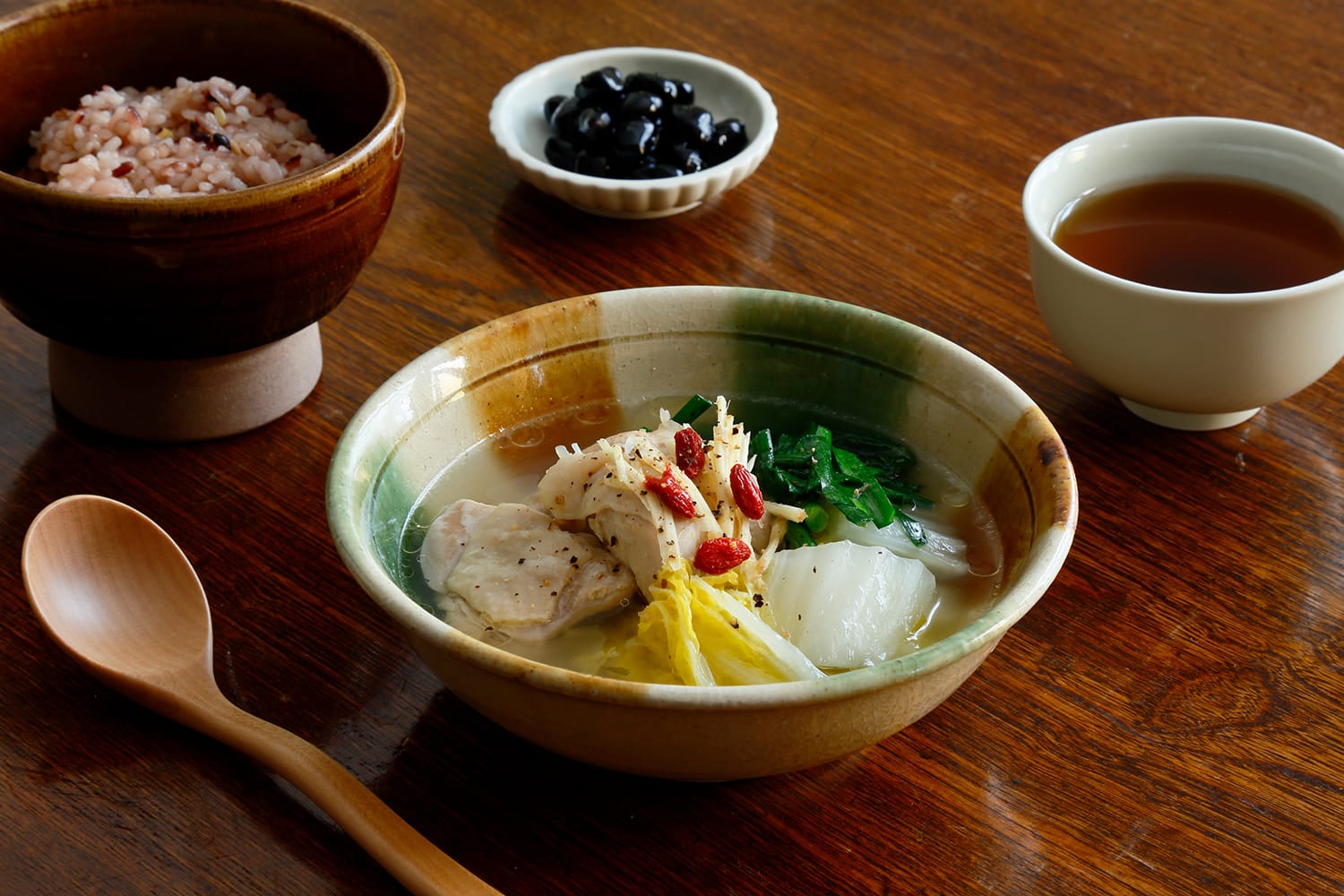 在途 日本进口 濑户烧 手工陶制冰裂釉 三彩餐钵 汤碗 餐碗