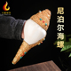 尼泊尔海螺摆件 法螺号角可吹响 手工佛具用品供具鎏金镶嵌绿松石