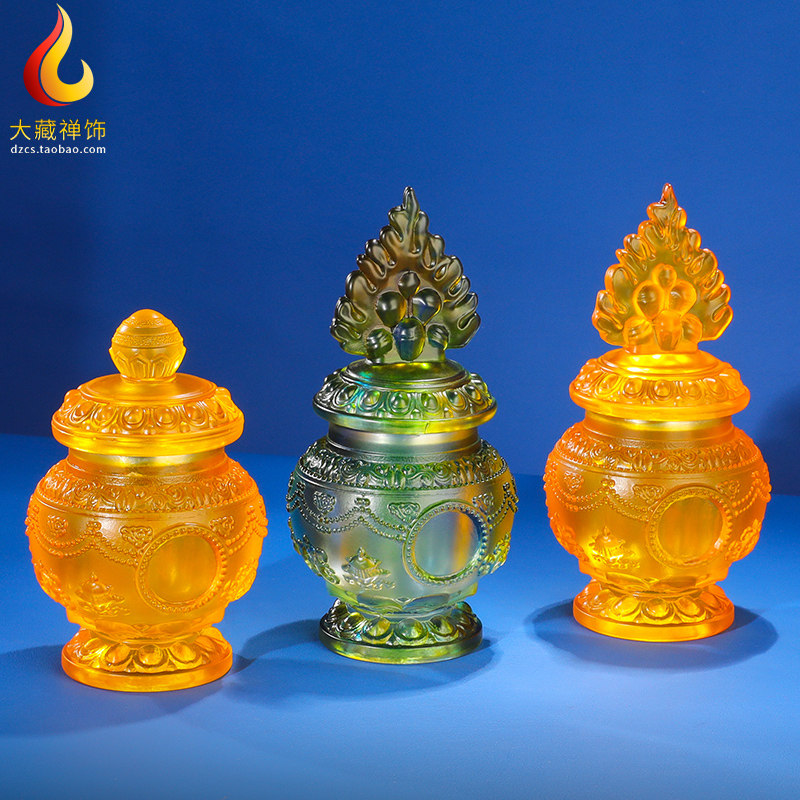 龙王琉璃供具风藏式摩尼宝瓶图片