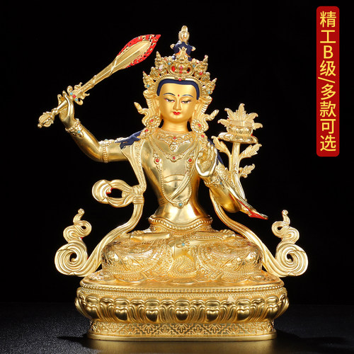精工制作黄铜藏传文殊佛像