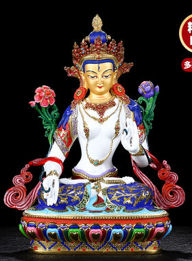 白度母密宗彩绘西藏居家观音佛像