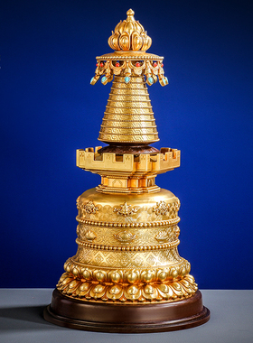 精工嘎当塔黄铜禅意佛塔