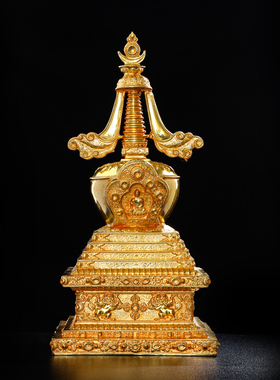 菩提塔黄铜藏传密宗舍利塔