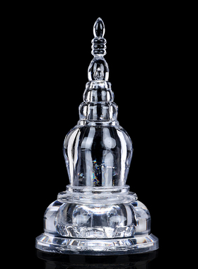 水晶小号密宗摆件舍利塔