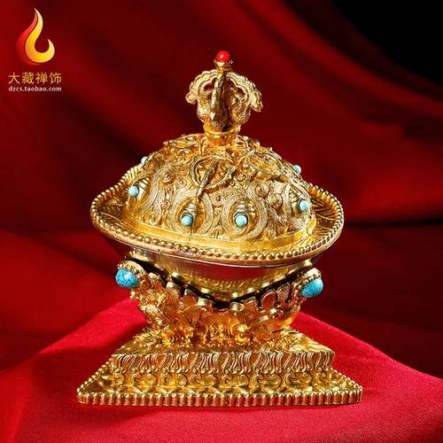 铜碗托巴家用摆件供具