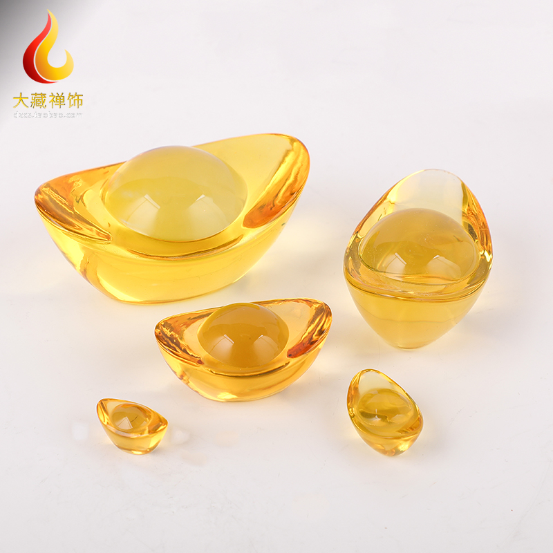 琉璃元宝摆件禅意家用聚宝盆