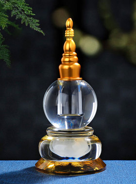 水晶装藏民族用品19cm密宗舍利塔