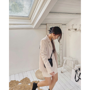 韩版纯色小西装外套女士休闲西服上衣2025年新款时尚气质chic春秋