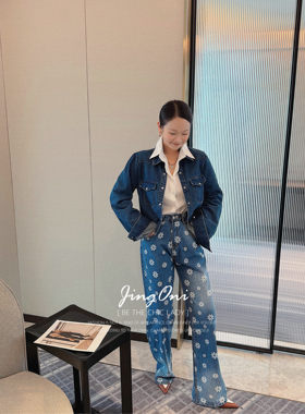 JINGONI短款牛仔外套女夹克风衣chic秋季百搭韩系显瘦休闲宽松潮