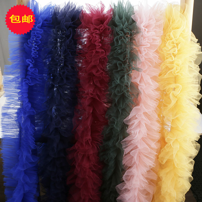 多层网纱蓬松宽花边 领口袖口裙摆蕾丝装饰 表演服装DIY手工辅料,居家布艺,花边,淘宝优惠券,粉丝福利购,淘宝优惠卷