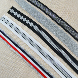 时尚针织带 彩色条纹布带辅料 运动休闲服裤子侧边带 柔软不掉色