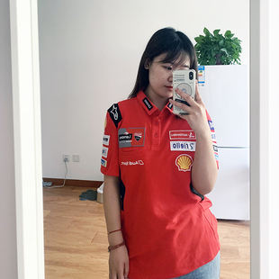杜卡迪T恤ducati短袖A星摩托骑行夏季速干Motogp21厂队服机车POLO