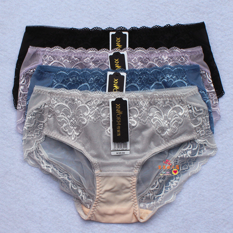 文胸网纱中腰三角裤