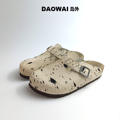DAOWAI勃肯鞋马毛皮帮面软木包头