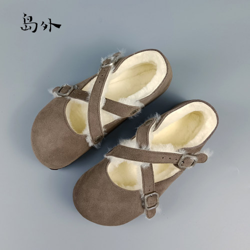 岛外DAOWAI交叉玛丽珍软木鞋