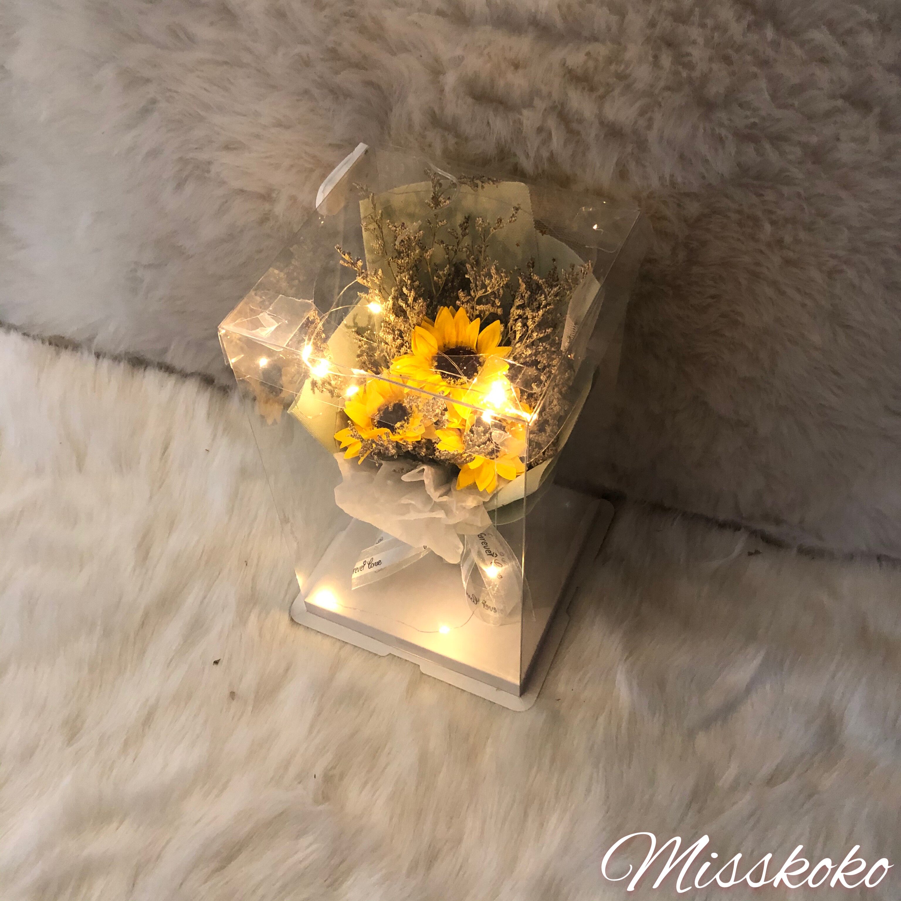 向日葵花束香皂花仿真玫瑰干花情人节女朋友闺蜜生日毕业成品礼物