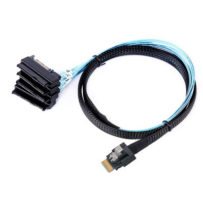 SFF-8654转SFF-8482连接线