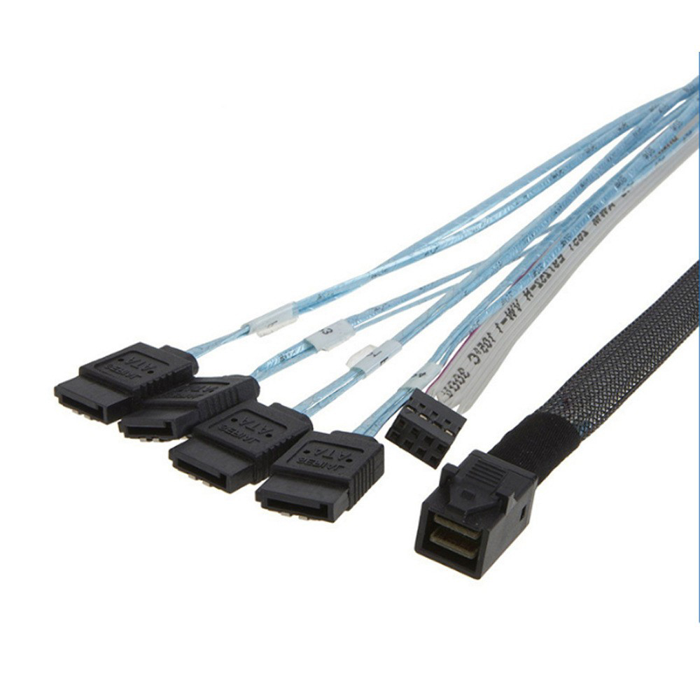 SFF-8643转4口SATA连接线