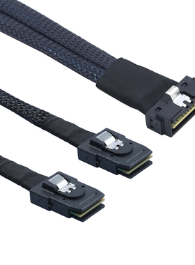 PCIE Slimline LP Low profile SFF-8654 8I转2个SFF-8087连接线