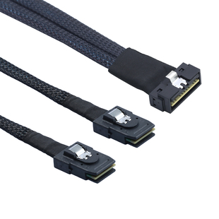 PCIE Slimline LP Low profile SFF-8654 8I转2个SFF-8087连接线