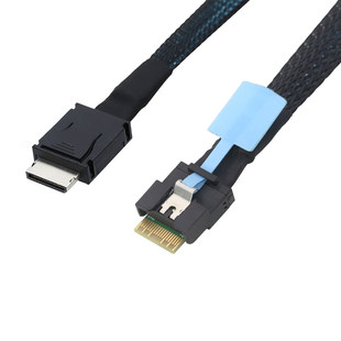 PCIE Oculink SFF 8611 4I转Slimline SAS 8654 4I防斜插带拉环线