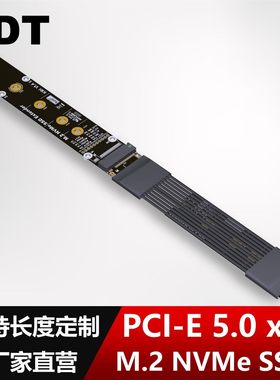 ADT M.2 NVMe SSD固态硬盘延长线 支持22110 Gen5 高速无损转接线