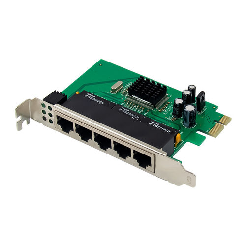 PCIE x1 IC Plus IP175C 5端口10/100以太网集成交换机卡收发器