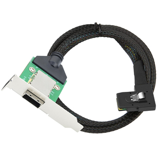 Mini SAS HD SFF-8088母头转 SAS 8087右弯服务器转接卡转换线