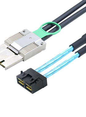 PCIE MINI SAS SFF-8088 8X I/O 68P转双口HD8643 8X服务器连接线