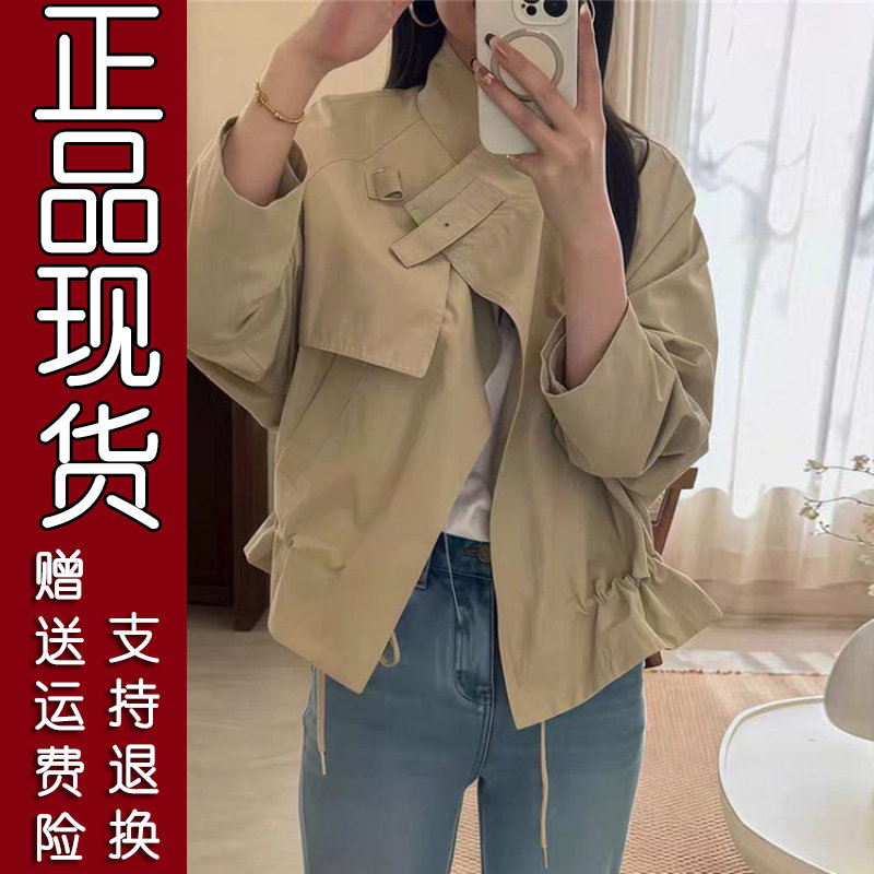 爆款韩版抽绳立领短外套