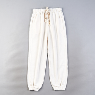 女80911春夏宽松显瘦运动休闲束脚收口长裤 523韩版 华夫格针织卫裤