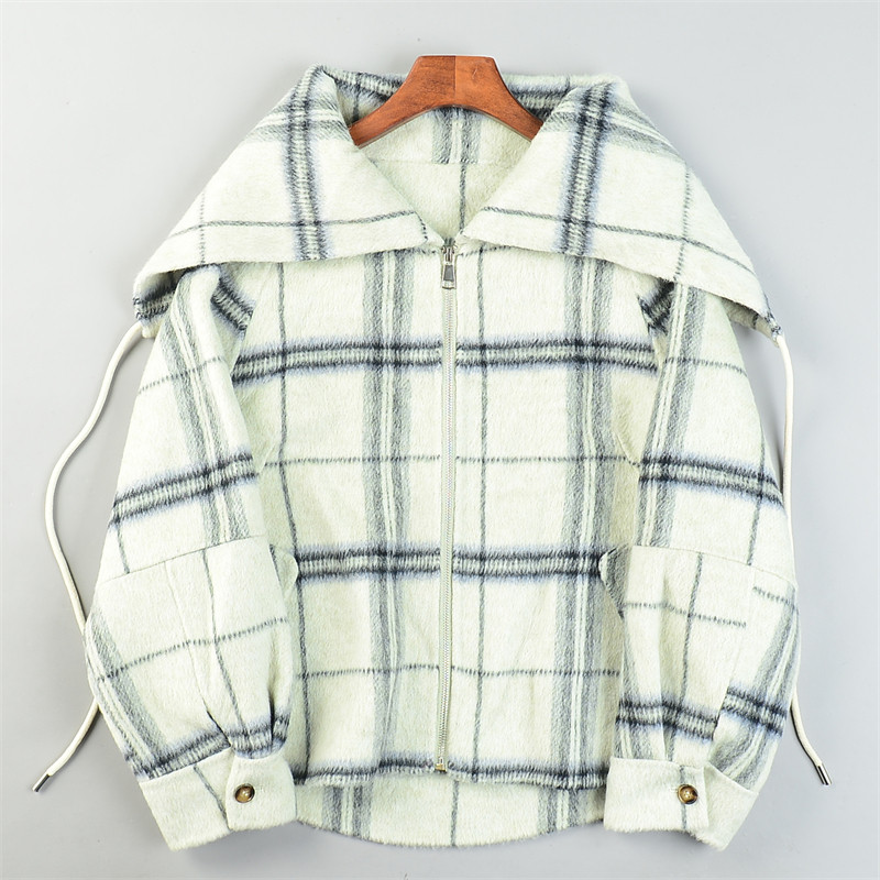 高货双面羊毛呢外套女L85536时尚大翻领宽松显瘦秋冬短款羊毛大衣,女装/女士精品,毛呢外套,淘宝优惠券,粉丝福利购,淘宝优惠卷