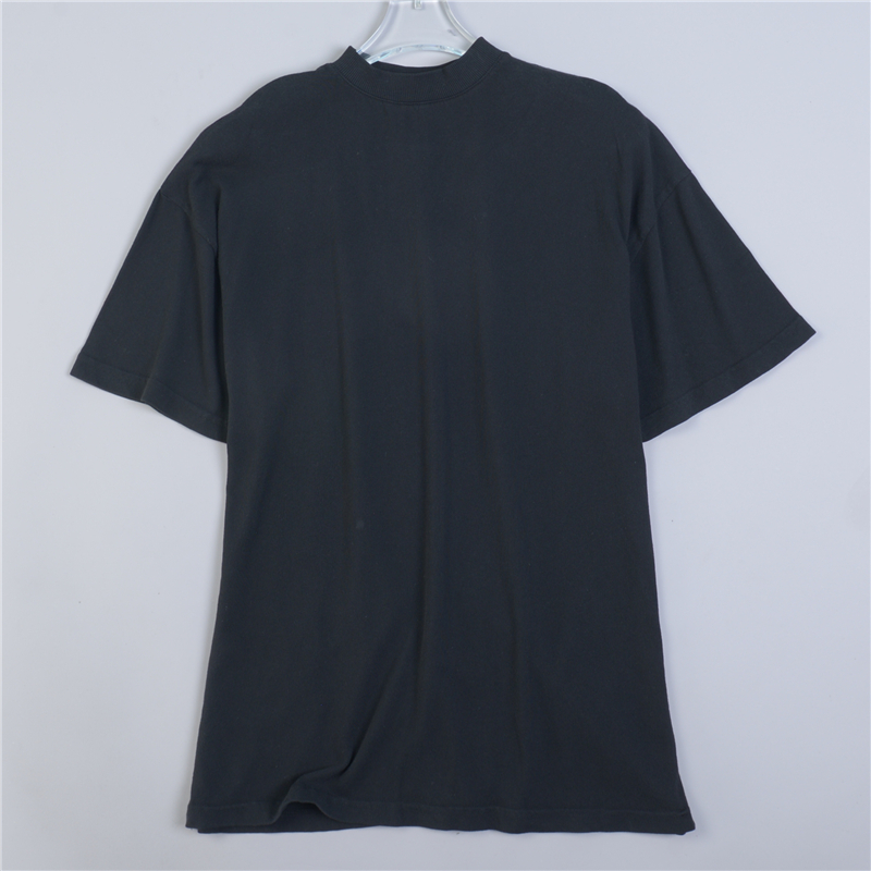 男女纯棉宽松bf风黑色短袖T恤衫