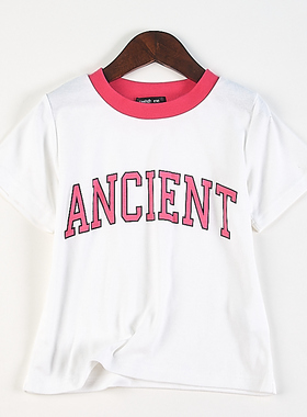 出口日单精品男女儿童印花短袖棉T恤84107春夏季大中小童休闲上衣