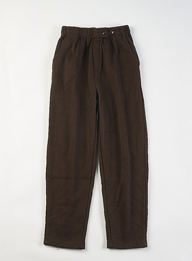 复古加绒加厚灯芯绒休闲裤女H85148秋冬松紧高腰直筒显瘦百搭长裤