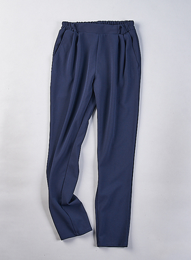 718日单纯色宽松哈伦小脚裤女78836春夏高腰显瘦锥型休闲通勤长裤