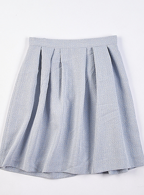 外贸小香风半身裙9.12H76137春秋韩版高腰显瘦减龄清新OL通勤中裙