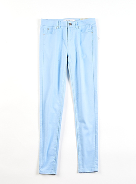 高品质纯色修身休闲小脚裤H83781夏秋新款自然腰修身百搭铅笔长裤