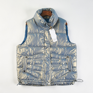 外套外穿马夹棉服 保暖无袖 韩版 亮面立领拉链棉衣马甲女H85320冬季