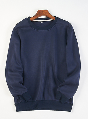 清仓捡漏~纯色美式卫衣男女H85530秋冬加绒重磅长袖T恤内搭打底衫