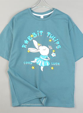 重磅品质韩版纯棉短袖T恤男女情侣84843宽松落肩袖夏秋休闲上衣潮