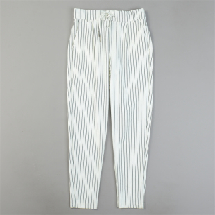锥形长裤 欧洲站条纹休闲裤 时尚 高腰弹力显瘦小脚裤 女L85096春秋季