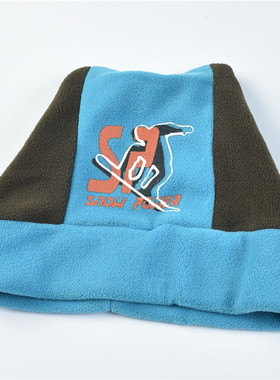 1020外贸单男女儿童包头摇粒绒帽LX2147撞色运动休闲秋冬保暖帽子