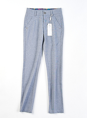 品质韩版灰色休闲小脚裤女48H82289春夏修身显瘦通勤百搭铅笔长裤