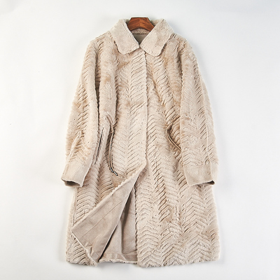 冬季保暖中长款翻领单排扣大衣