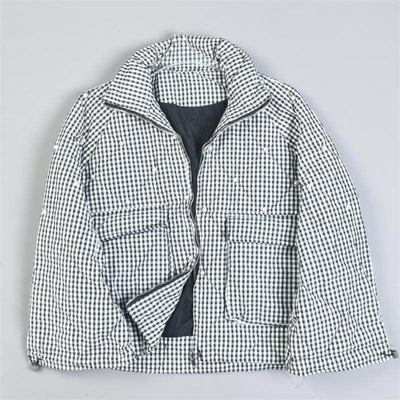 419高品质设计师款阔版格子羽绒服女81391手工钉珠90白鸭绒短外套,女装/女士精品,羽绒服,淘宝优惠券,粉丝福利购,淘宝优惠卷