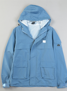 男女生潮牌连帽冲锋衣外套10.28L85155通勤百搭秋季网衬长袖夹克