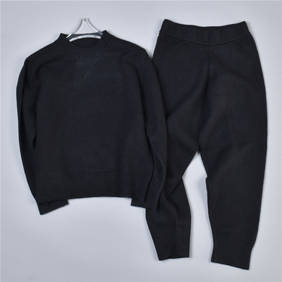 针织衣裤两件套女春秋时尚套装